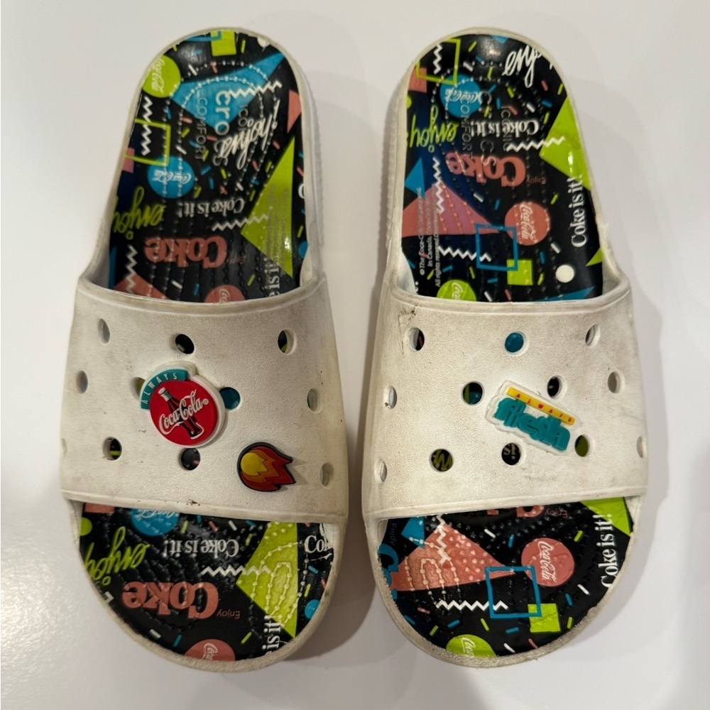 Limited edition Coca Cola croc slides